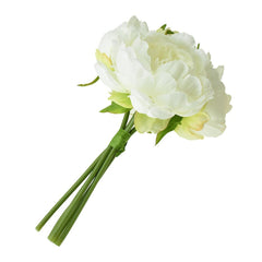 Artificial Peony Bouquet, 9-1/2-Inch, 5-Piece