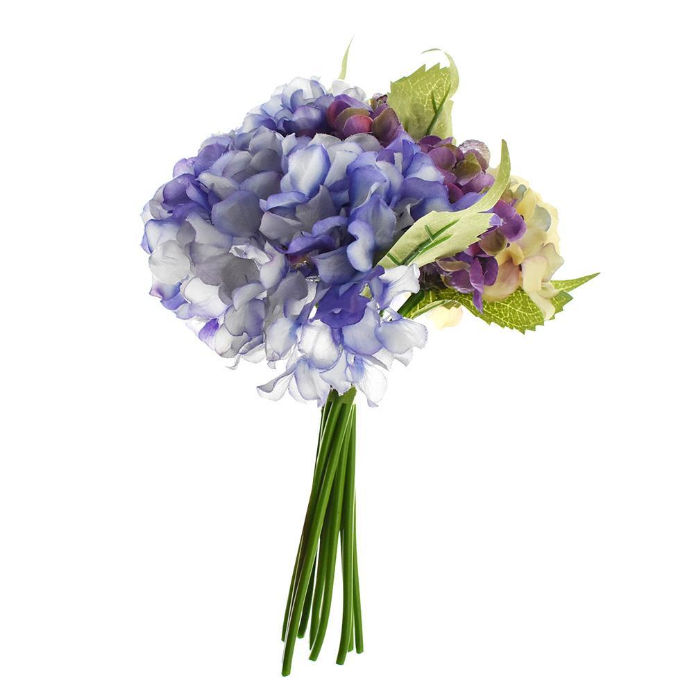 Artificial Hydrangea Bouquet, 13-Inch