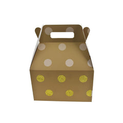 Glitter Polka Dot Cardboard Favor Box, 5-1/4-inch, 4-Count