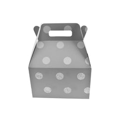 Glitter Polka Dot Cardboard Favor Box, 5-1/4-inch, 4-Count
