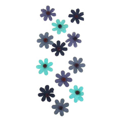 Self Adhesive Assorted Paper Flowers 3D, 1-Inch, 12-Count