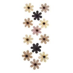 Self Adhesive Assorted Paper Flowers 3D, 1-Inch, 12-Count