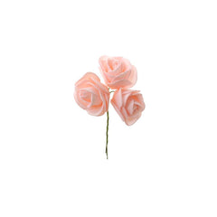 Foam Rose Flower with Wire, 1-1/2-Inch, 12-Count