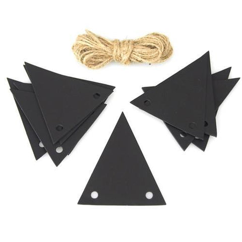 Chalkboard Tags Triangle, 2-1/4-inch, 20-Piece