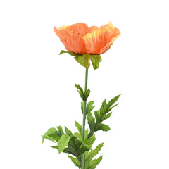 Artificial Poppy Flower Spray, 28-Inch