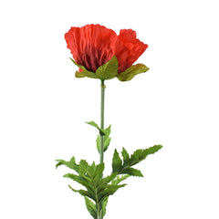 Artificial Poppy Flower Spray, 28-Inch
