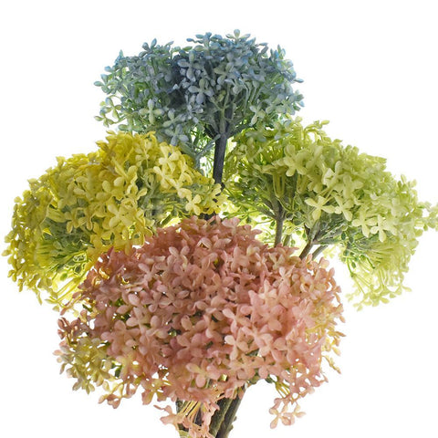 Artificial Snowball Bush Spray, 12-Inch