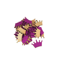Royal Crown Glitter Wood Favors, 1-1/2-Inch