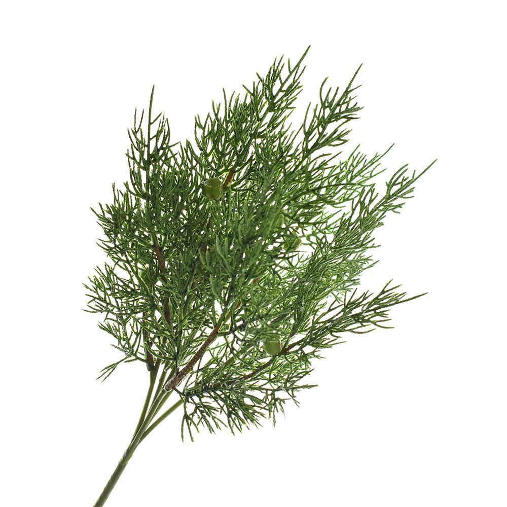 Artificial Cedar Bush Spray, 12-Inch