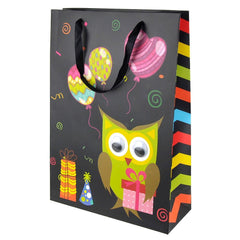 Googly Eyes Owl Balloons Baby Shower Paper Gift Bags, 16-inch