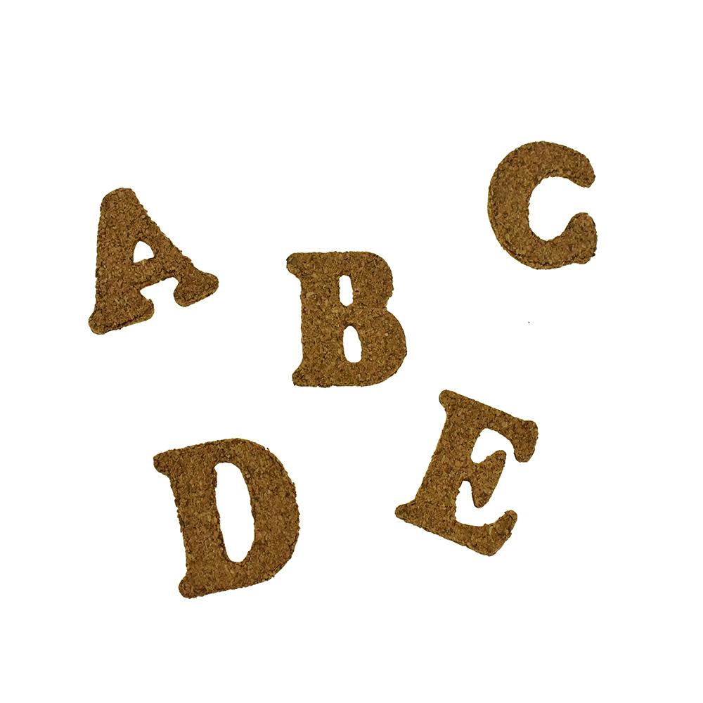 Craft Cork Alphabet Embellishments, 1-3/4-Inch, 26-Piece