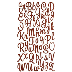 Glitter Cursive Alphabet Letter Stickers, 1-Inch, 50-Count