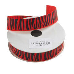 Zebra Print Grosgrain Ribbon, 7/8-Inch, 10 Yards