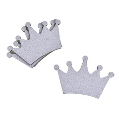 Glitter Wooden Crown Cut-Outs, 3-Inch, 4-Piece