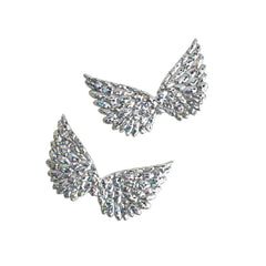 Holographic Embossed Angel Wing Party Favor Embellishments, 1-1/2-Inch, 6-Count