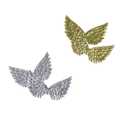 Embossed Angel Wing Party Favor Embellishments, 1-1/2-Inch, 6-Count