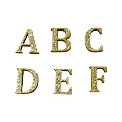 Glittered Wooden Alphabet Letters, 5/8-Inch, 78-Piece