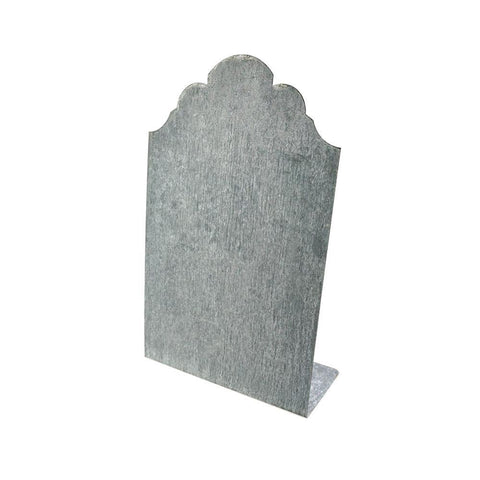 Zinc Free Standing Board with Fancy Top, Gray, 13-3/4-Inch