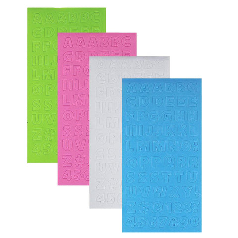 Caps Alphabet Letters Foam Sticker Book, 8-inch, 4-sheets