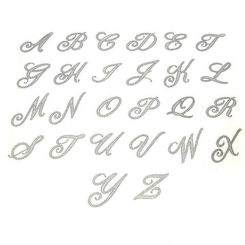 Diamond Glitter Letter Initial Stickers, 2-1/4-inch