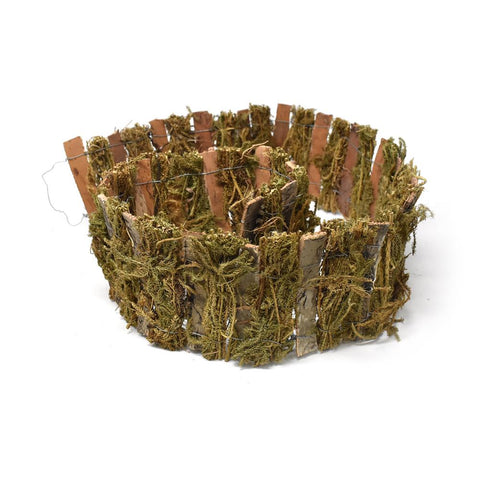 Bark and Moss Birch Miniature Fence, 40-Inch