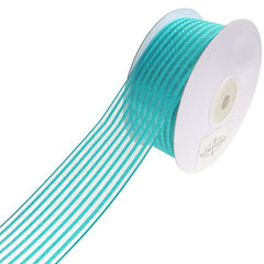 Woven Chic Striped Organza Ribbon, 1-1/2-Inch, 10-Yard