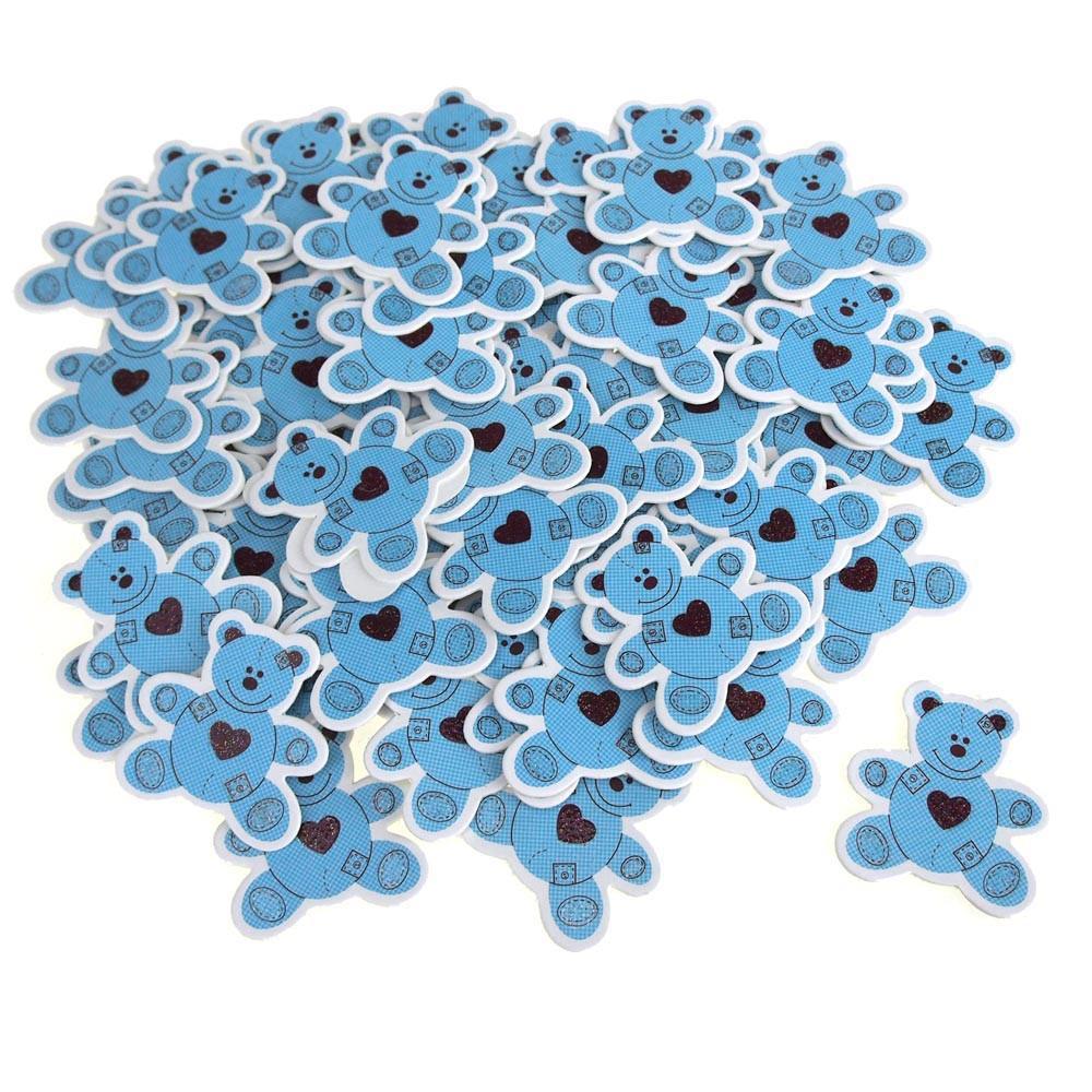 Small Teddy Bear Baby Favors, 1-1/2-Inch, 100-Piece, Blue