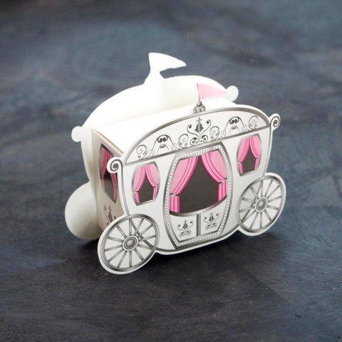 Enchanted Carriage Favor Boxes, 2-Inch, 12-Piece