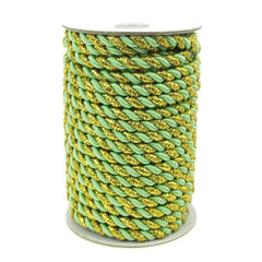 Twisted Cord Rope 2 Ply, 6mm, 25-yard, Gold Trim
