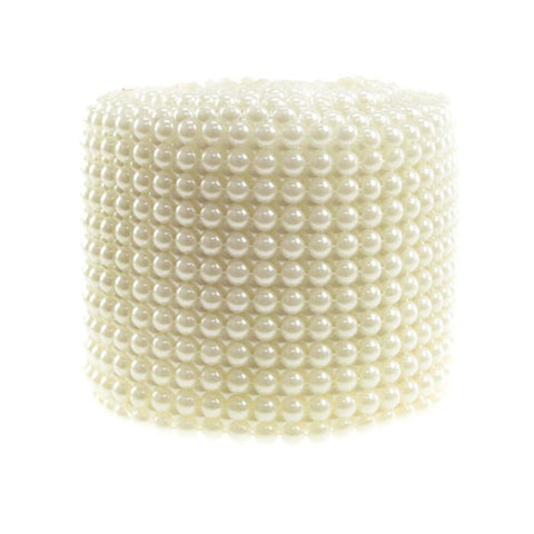 Plastic Pearl Mesh Wrap Ribbon, 4-1/2-Inch, 10 Yards