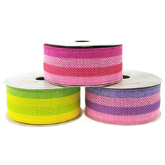 Ocean Stripes Canvas Ribbon, 1-1/2-Inch, 10-Yard