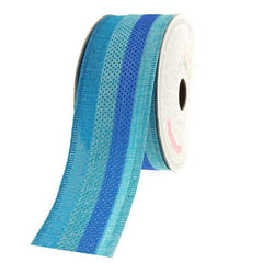 Ocean Stripes Canvas Ribbon, 1-1/2-Inch, 10-Yard