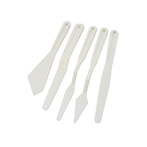 Palette Knife Set, White, 5-Piece