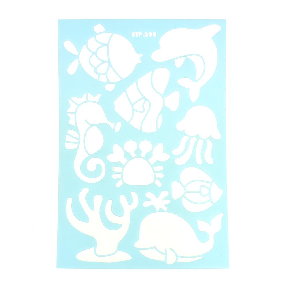 Tropical Sea Life Multi-Media Stencil, 11-Inch