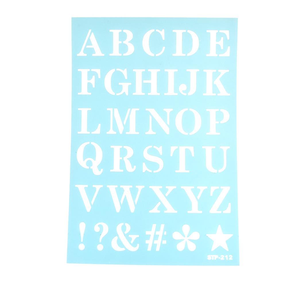 Large Caps Font Multi-Media Stencil, 11-Inch