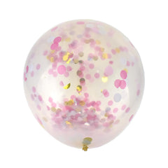 Clear Assorted Confetti Balloon, 36-Inch, 2-Count
