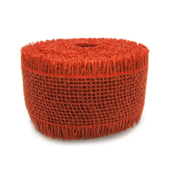 Burlap Ribbon Fringed Edge, 10-yard