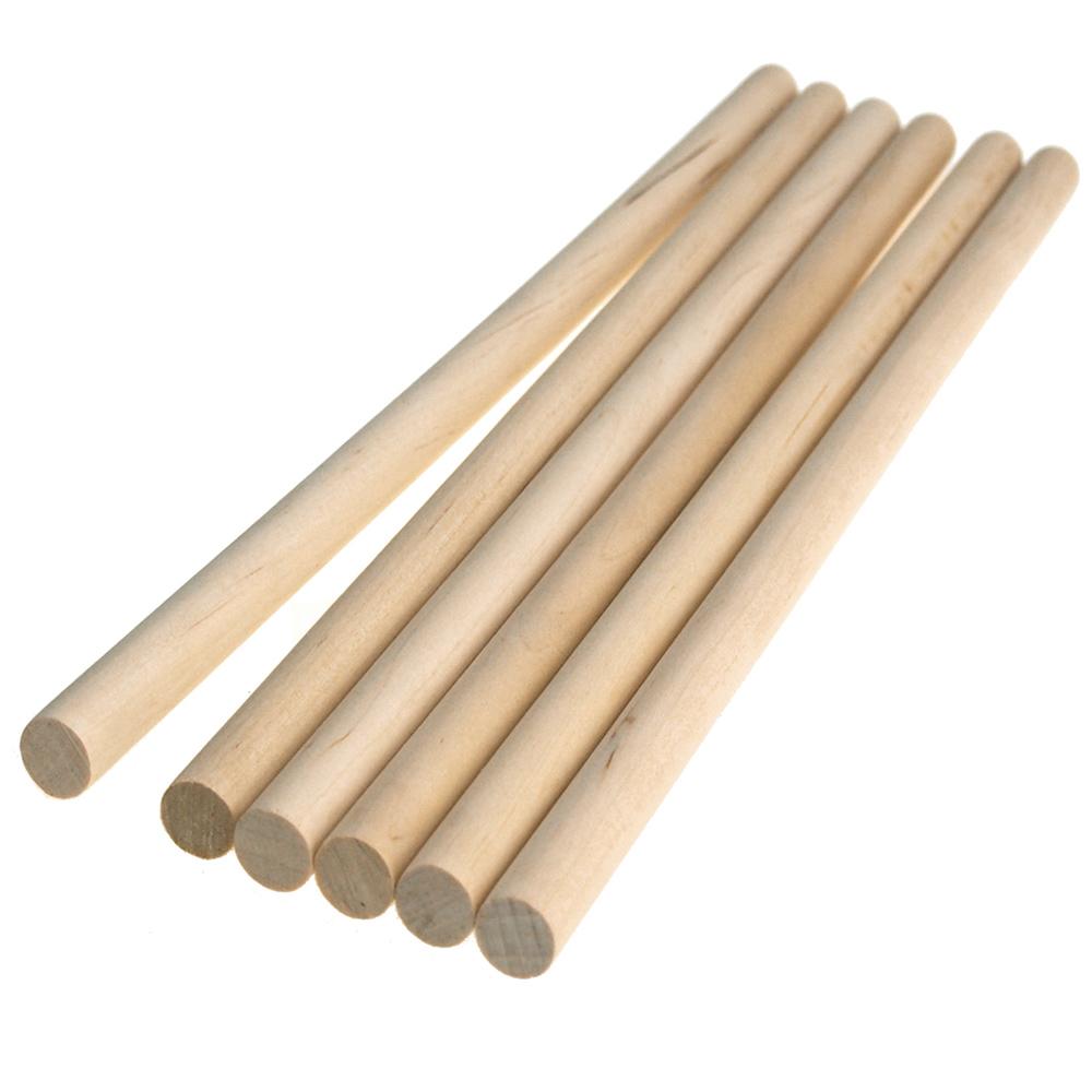 Wooden Craft Dowel Sticks, Natural, 12-Inch, 6-Piece