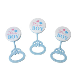 Baby Shower Baby Rattle Party Favors, 3-1/2-Inch, 3-Count