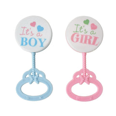 Baby Shower Baby Rattle Party Favors, 3-1/2-Inch, 3-Count