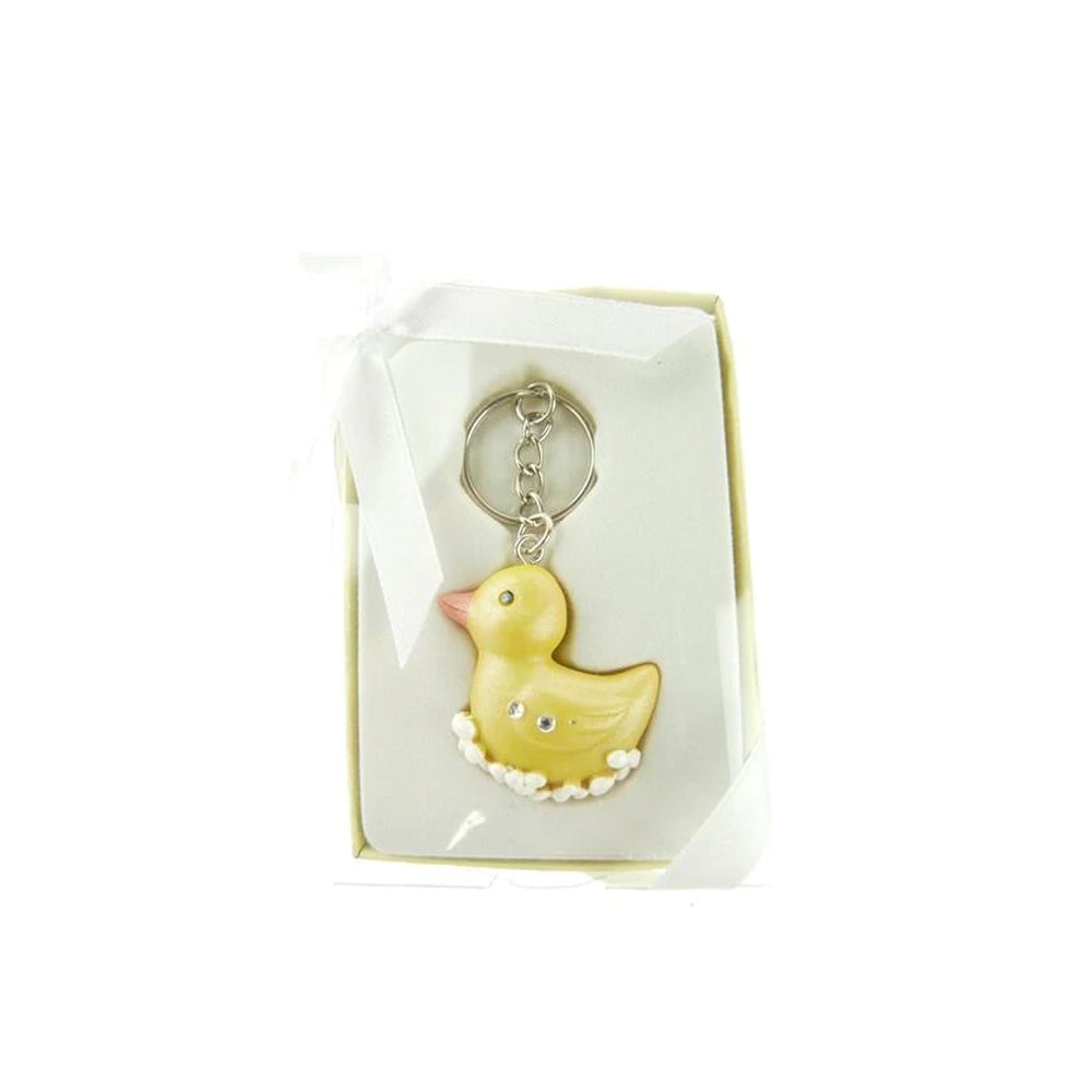 Keychain Favors, 4-Inch, Rubber Duck, Yellow