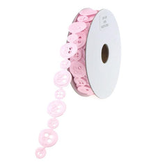 Polyester Button Garland Ribbon, 1/2-Inch, 10 Yards