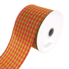 Gingham Canvas Wired Ribbon, 2-1/2-Inch, 10-Yard