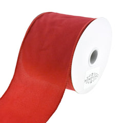 Christmas Velvet Wired Edge Ribbon, 4-Inch, 25-Yard