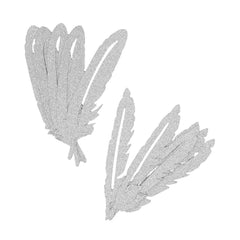 Glitter Paper Feather Embellishments, Assorted, 20-Piece