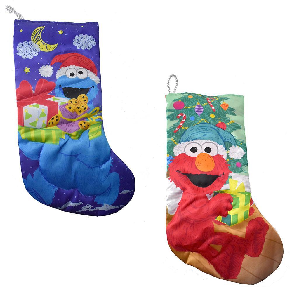 Classic Sesame Street Christmas Stockings, 17-1/2-Inch, 2-Piece