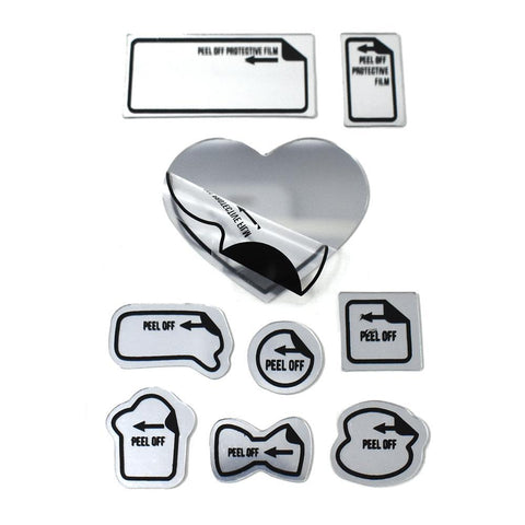Fancy Adhesive Mirror Stickers, 9-Piece