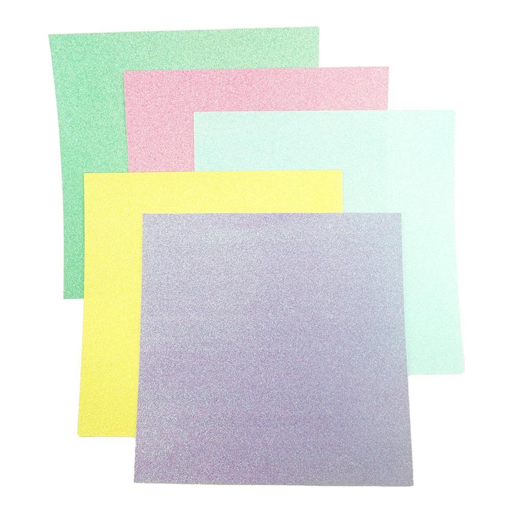 Glitter Card Stock Sheets, Assorted, 12-Inch, 5-Piece