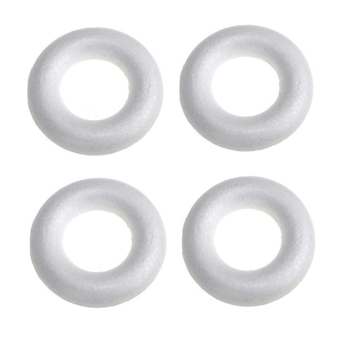 Circle Polyfoam DIY Project, 3-3/4-Inch, White, 4-Piece