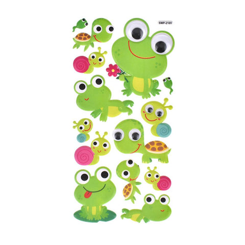Critter Pals Googly Eye Puffy Stickers, 14-Piece